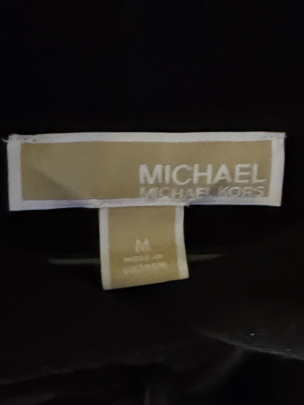 Michael Kors Black Hooded Sweatshirt with Gold Stud Sleeves - Picture 2 of 5